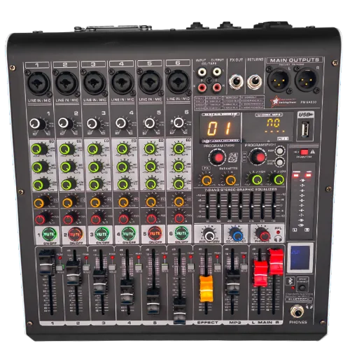 6CH 16DSP 2x400W Power Mixer