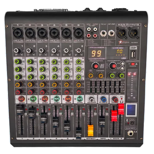6CH 99DSP 2x400W Power Mixer