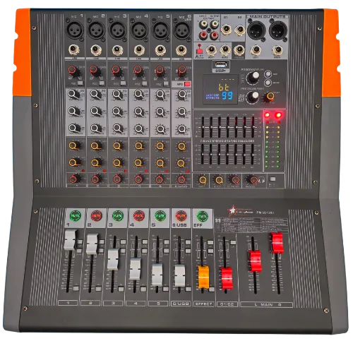 6CH 99DSP 2x600W Power Mixer